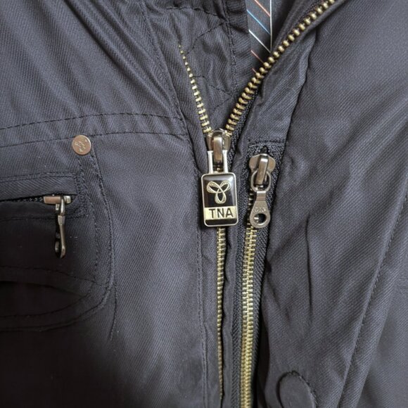 ARITZIA TNA Verbier Parka Black Long Coat Faux Fur Hood Women's (S) Winter - Picture 7 of 12